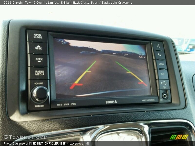 Brilliant Black Crystal Pearl / Black/Light Graystone 2012 Chrysler Town & Country Limited