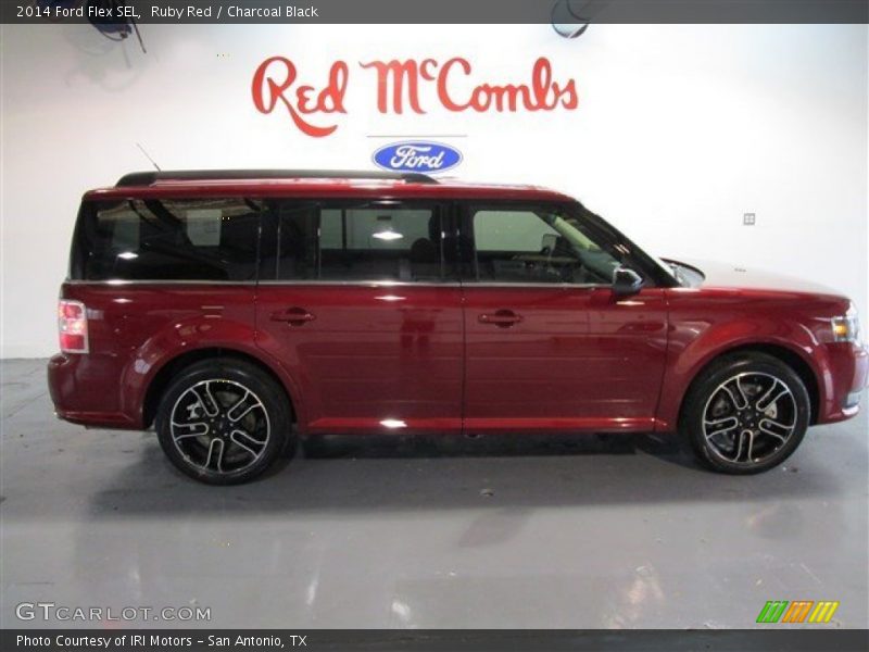 Ruby Red / Charcoal Black 2014 Ford Flex SEL