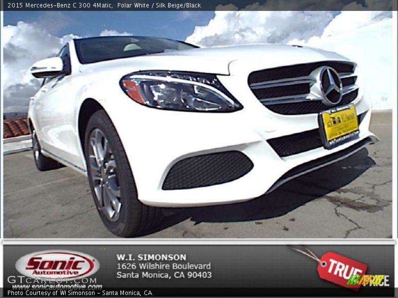 Polar White / Silk Beige/Black 2015 Mercedes-Benz C 300 4Matic