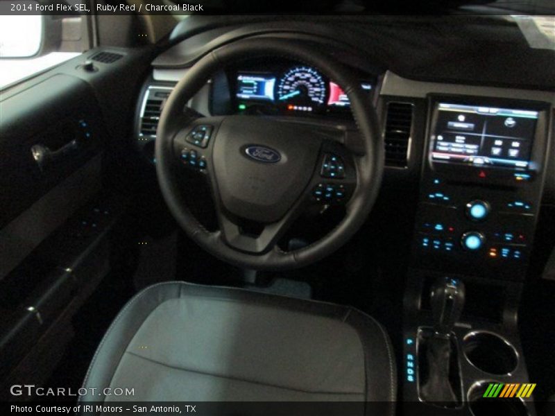 Ruby Red / Charcoal Black 2014 Ford Flex SEL