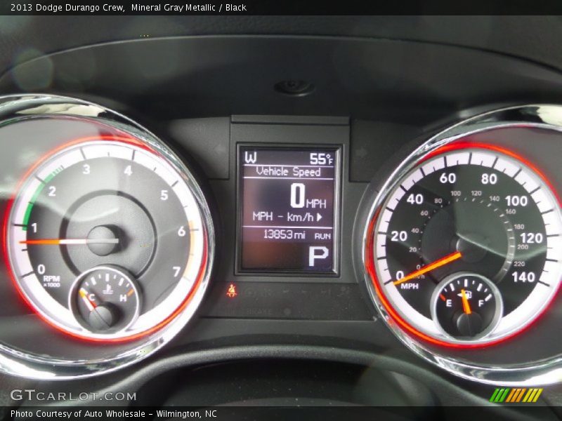 Mineral Gray Metallic / Black 2013 Dodge Durango Crew