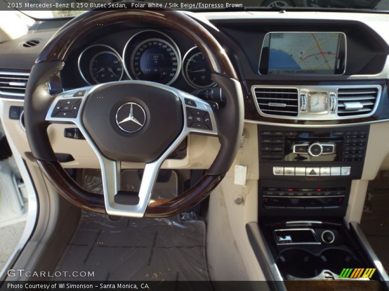 Polar White / Silk Beige/Espresso Brown 2015 Mercedes-Benz E 250 Blutec Sedan