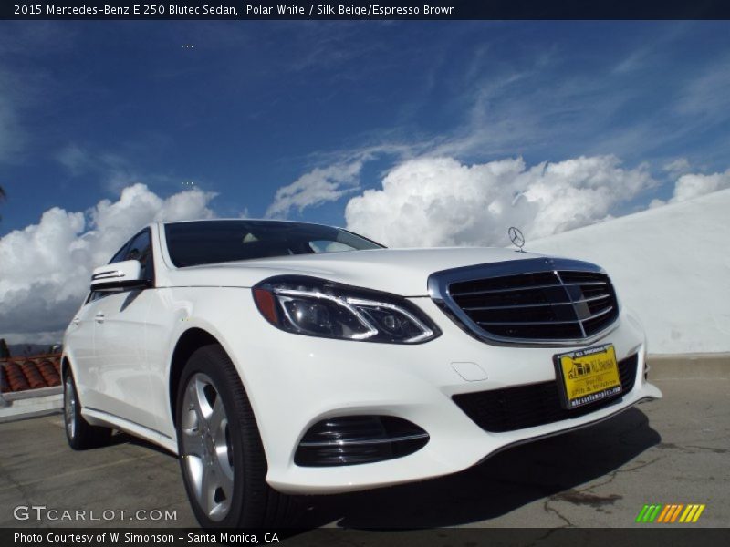 Polar White / Silk Beige/Espresso Brown 2015 Mercedes-Benz E 250 Blutec Sedan