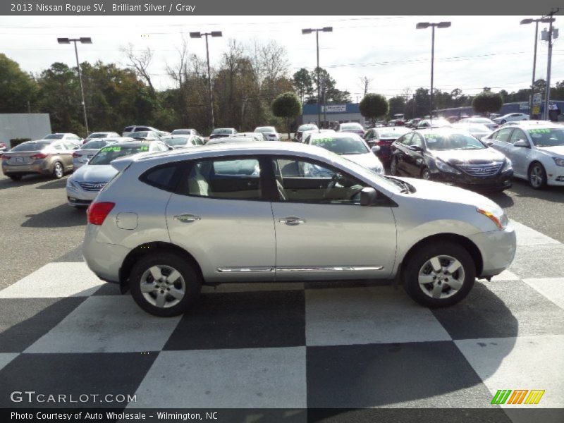 Brilliant Silver / Gray 2013 Nissan Rogue SV