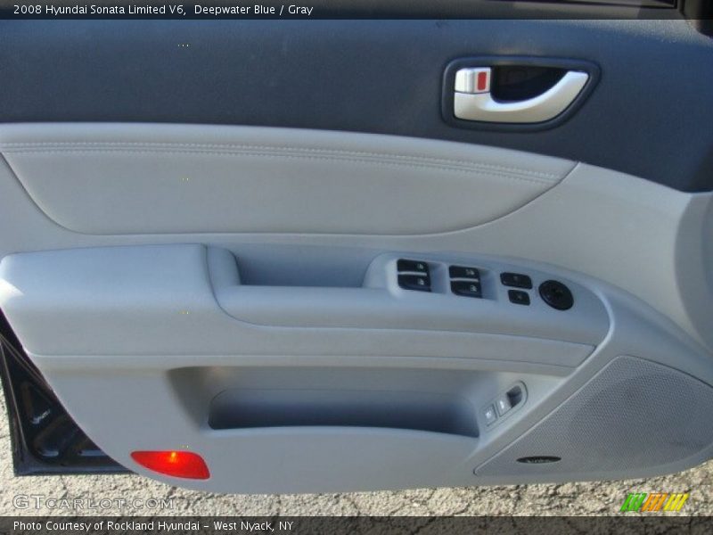 Deepwater Blue / Gray 2008 Hyundai Sonata Limited V6