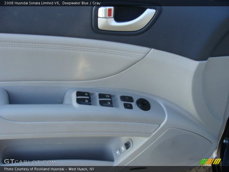 Deepwater Blue / Gray 2008 Hyundai Sonata Limited V6