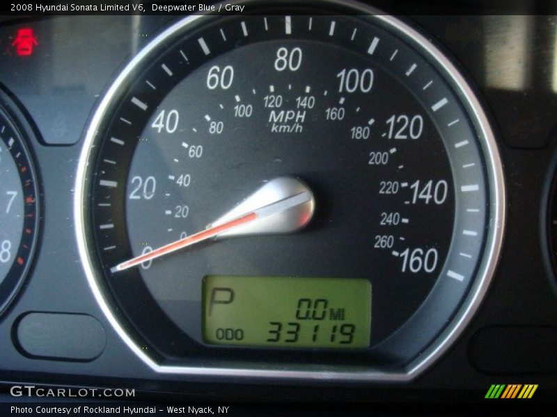 Deepwater Blue / Gray 2008 Hyundai Sonata Limited V6