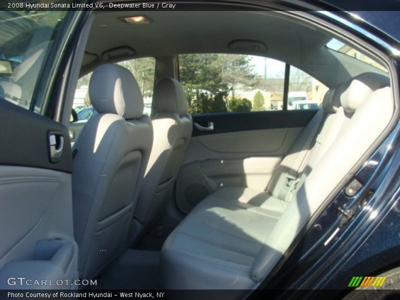 Deepwater Blue / Gray 2008 Hyundai Sonata Limited V6