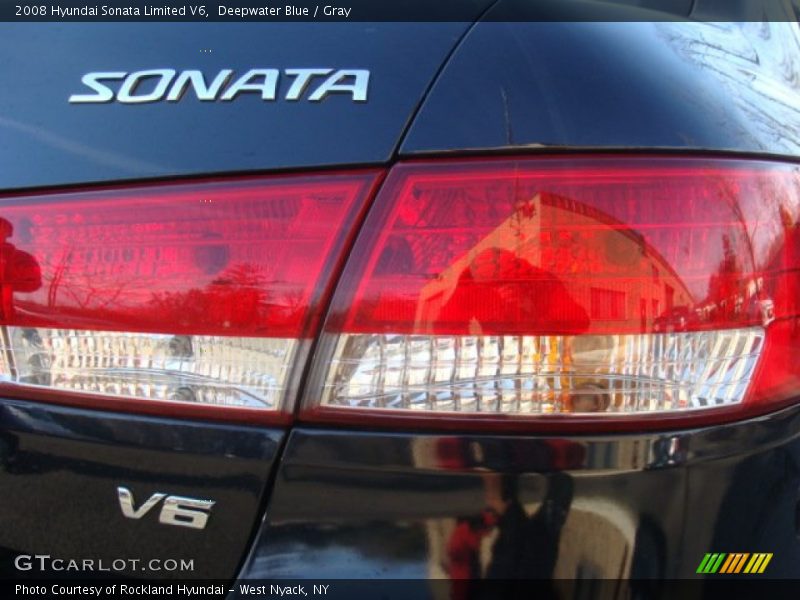 Deepwater Blue / Gray 2008 Hyundai Sonata Limited V6