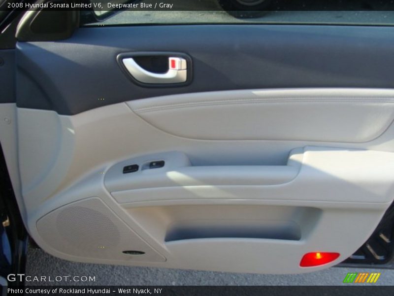 Deepwater Blue / Gray 2008 Hyundai Sonata Limited V6