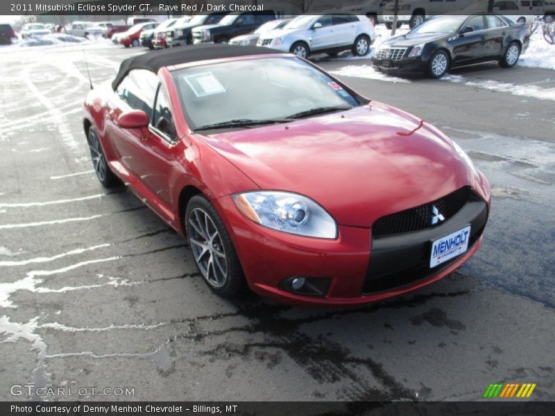 Rave Red / Dark Charcoal 2011 Mitsubishi Eclipse Spyder GT