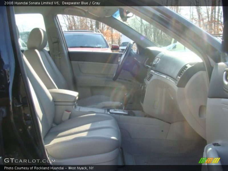 Deepwater Blue / Gray 2008 Hyundai Sonata Limited V6