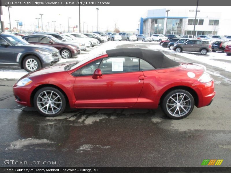 Rave Red / Dark Charcoal 2011 Mitsubishi Eclipse Spyder GT