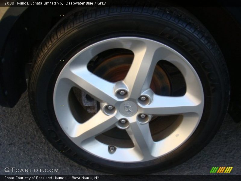Deepwater Blue / Gray 2008 Hyundai Sonata Limited V6