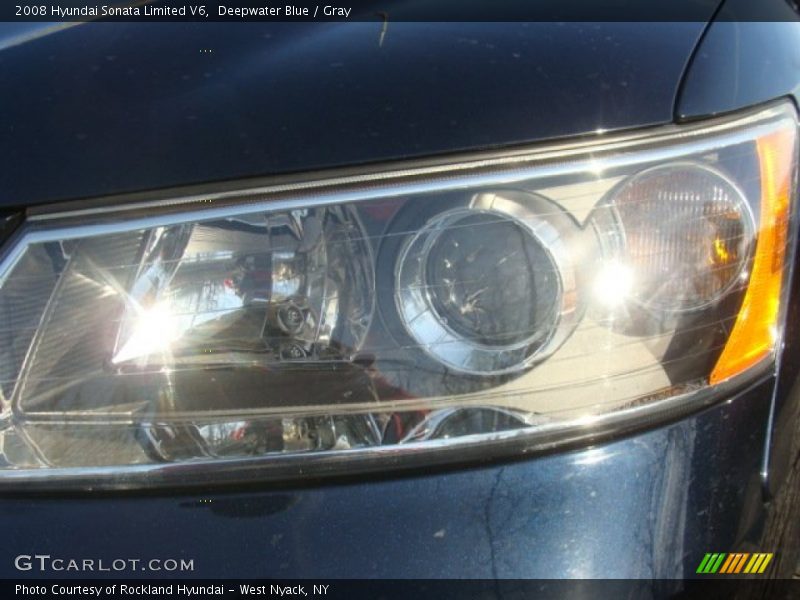 Deepwater Blue / Gray 2008 Hyundai Sonata Limited V6