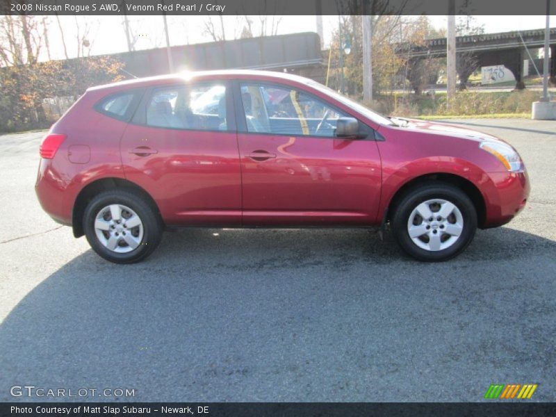 Venom Red Pearl / Gray 2008 Nissan Rogue S AWD
