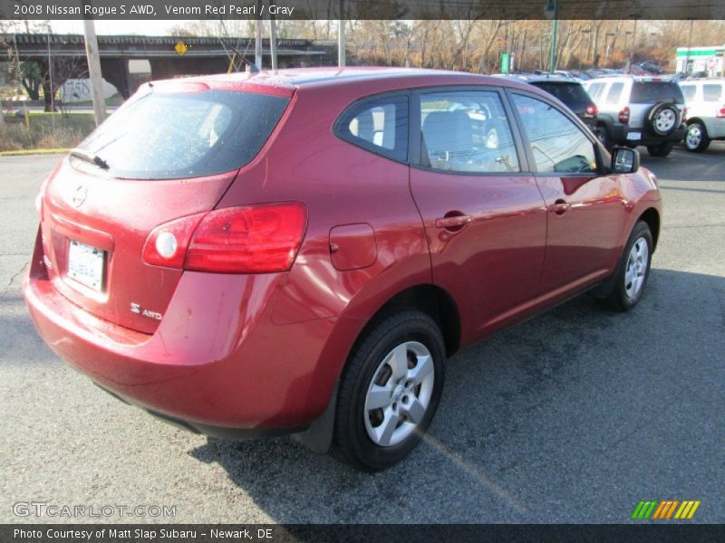 Venom Red Pearl / Gray 2008 Nissan Rogue S AWD