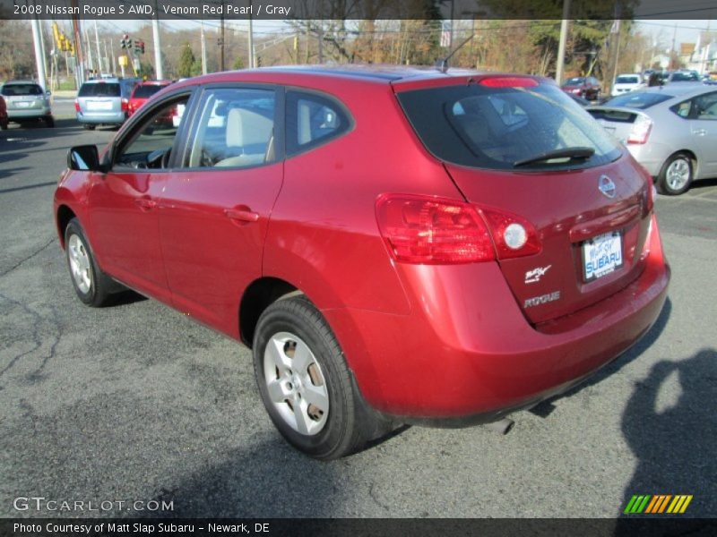 Venom Red Pearl / Gray 2008 Nissan Rogue S AWD