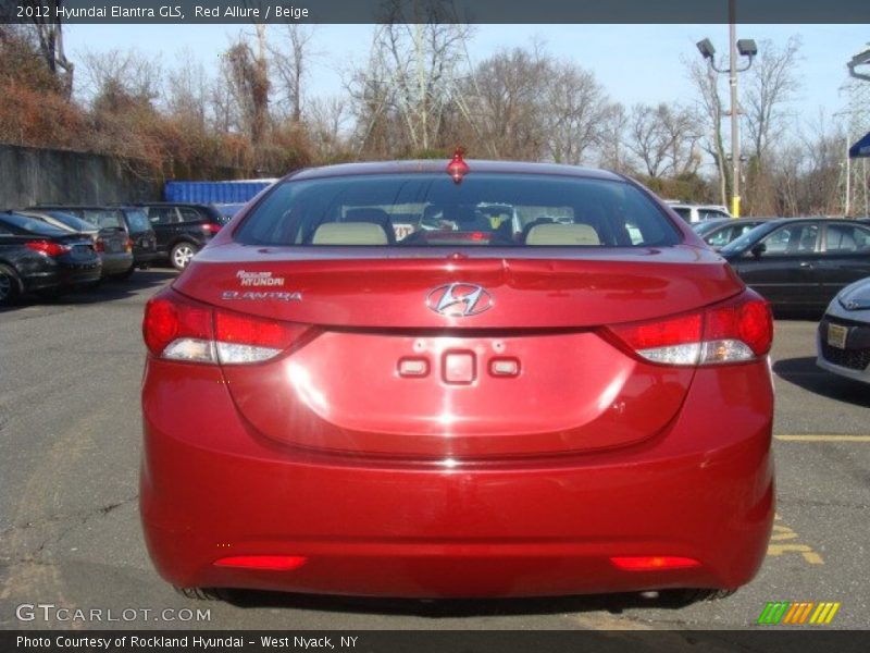 Red Allure / Beige 2012 Hyundai Elantra GLS
