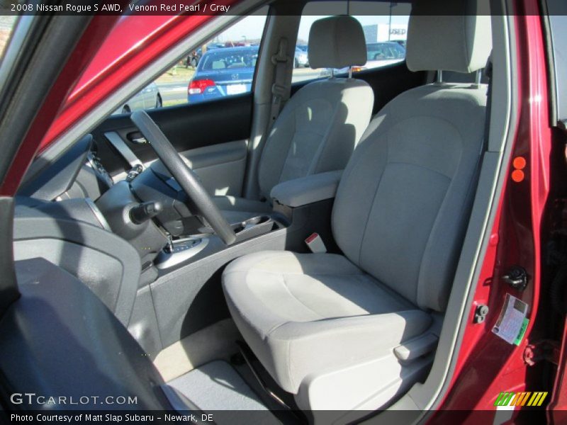 Venom Red Pearl / Gray 2008 Nissan Rogue S AWD