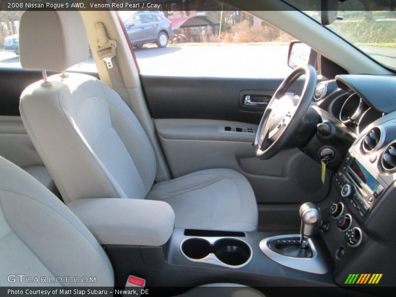 Venom Red Pearl / Gray 2008 Nissan Rogue S AWD