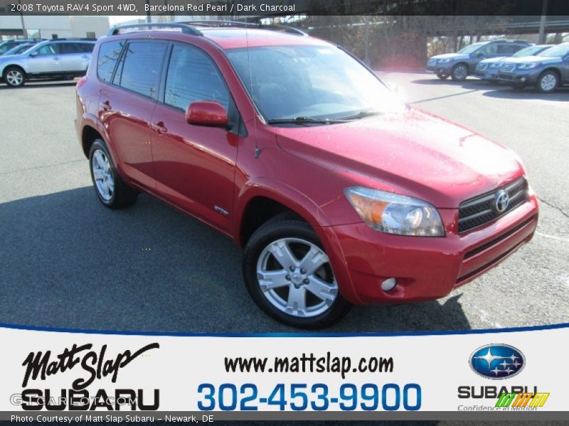 Barcelona Red Pearl / Dark Charcoal 2008 Toyota RAV4 Sport 4WD