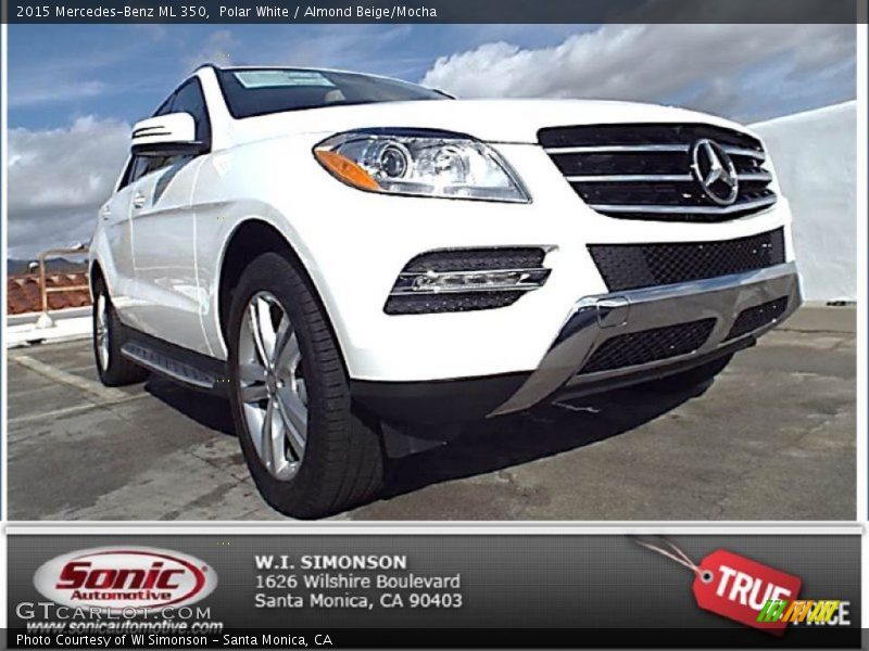 Polar White / Almond Beige/Mocha 2015 Mercedes-Benz ML 350