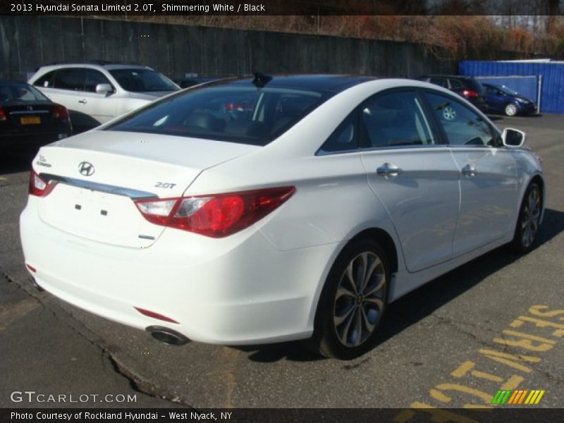 Shimmering White / Black 2013 Hyundai Sonata Limited 2.0T