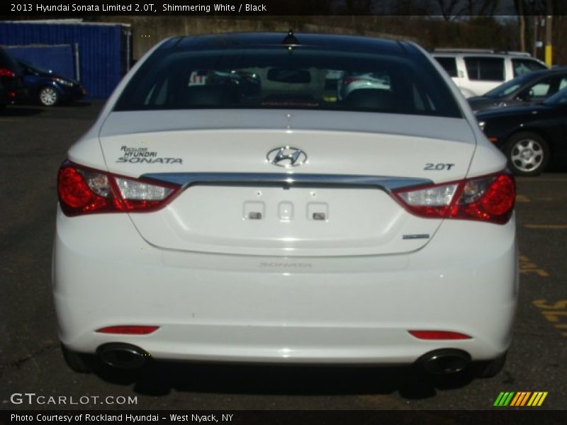 Shimmering White / Black 2013 Hyundai Sonata Limited 2.0T