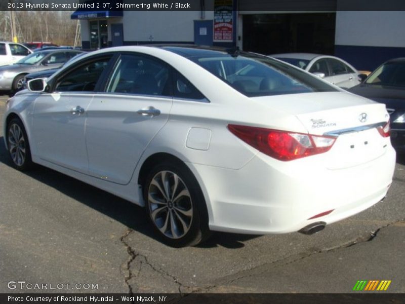 Shimmering White / Black 2013 Hyundai Sonata Limited 2.0T