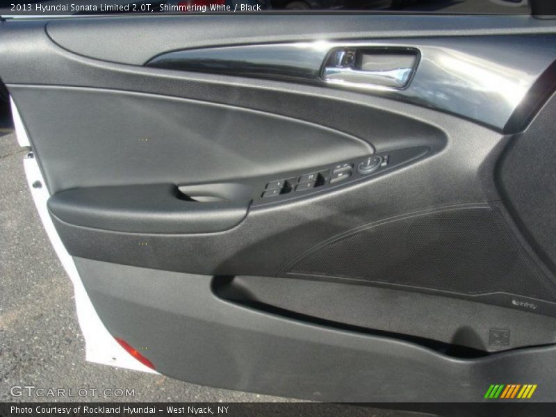 Shimmering White / Black 2013 Hyundai Sonata Limited 2.0T