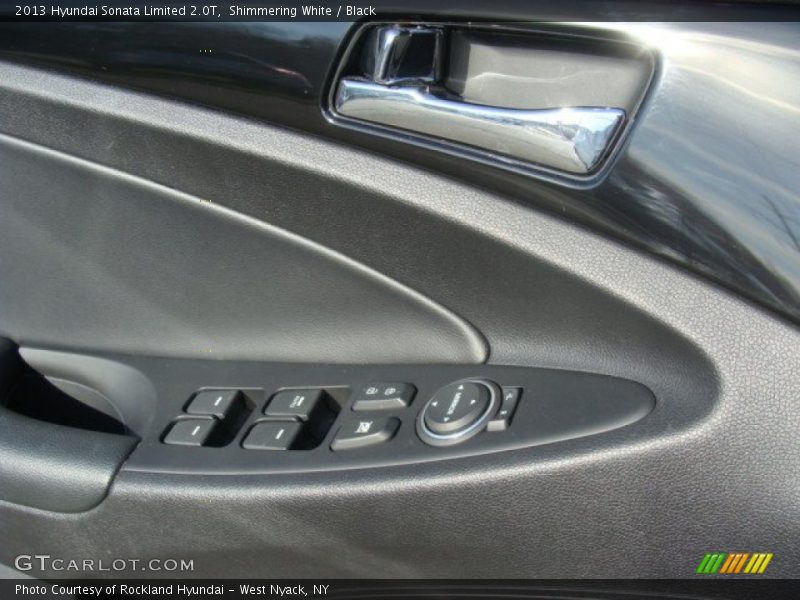 Shimmering White / Black 2013 Hyundai Sonata Limited 2.0T