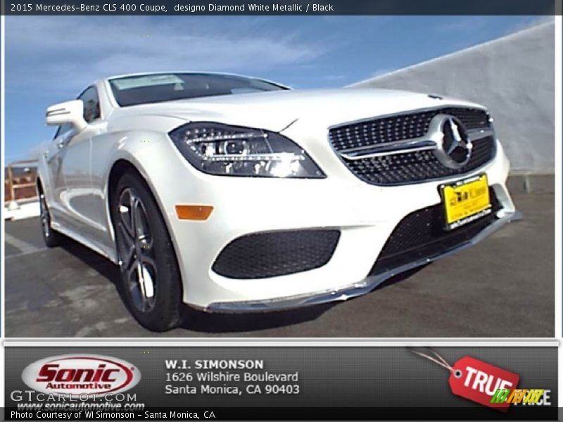 designo Diamond White Metallic / Black 2015 Mercedes-Benz CLS 400 Coupe