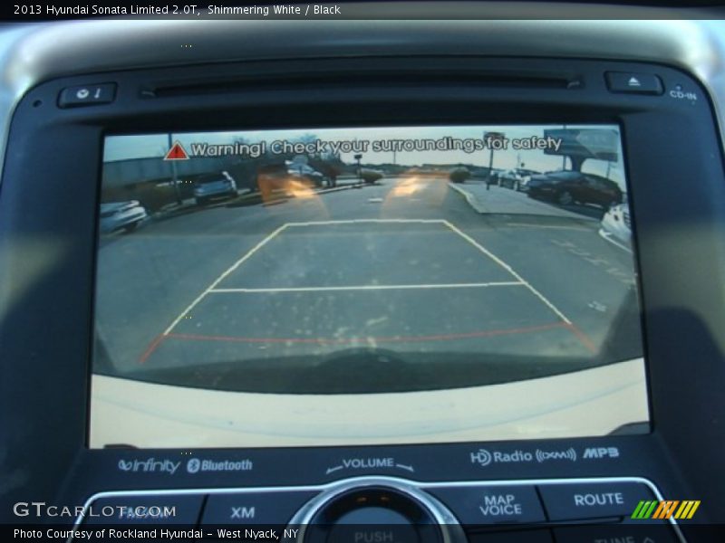 Shimmering White / Black 2013 Hyundai Sonata Limited 2.0T