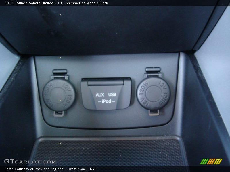 Shimmering White / Black 2013 Hyundai Sonata Limited 2.0T