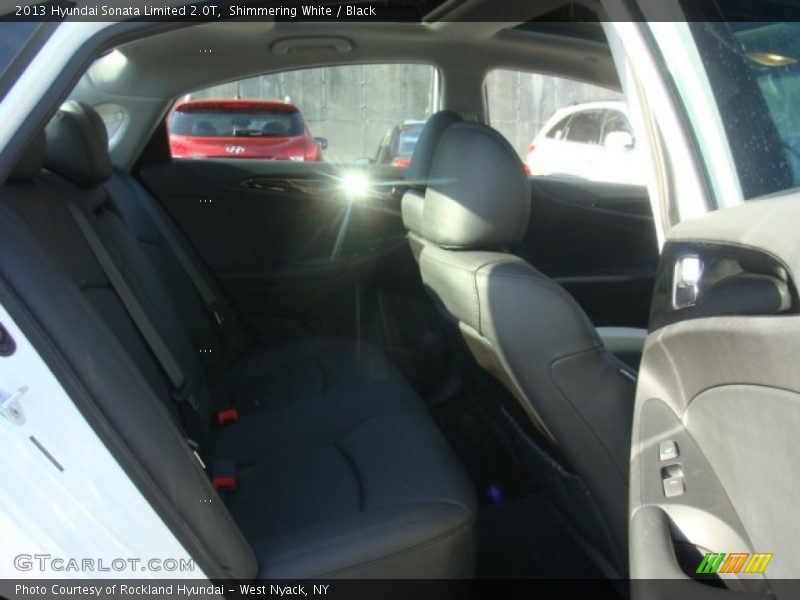 Shimmering White / Black 2013 Hyundai Sonata Limited 2.0T