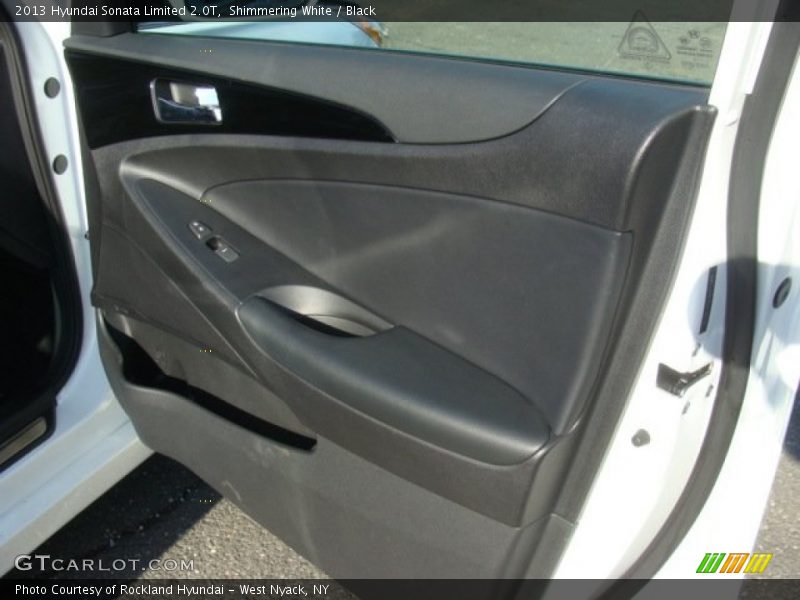 Shimmering White / Black 2013 Hyundai Sonata Limited 2.0T