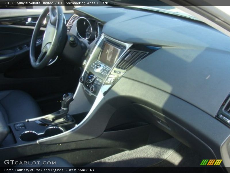 Shimmering White / Black 2013 Hyundai Sonata Limited 2.0T