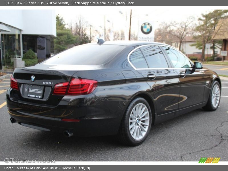 Black Sapphire Metallic / Oyster/Black 2012 BMW 5 Series 535i xDrive Sedan