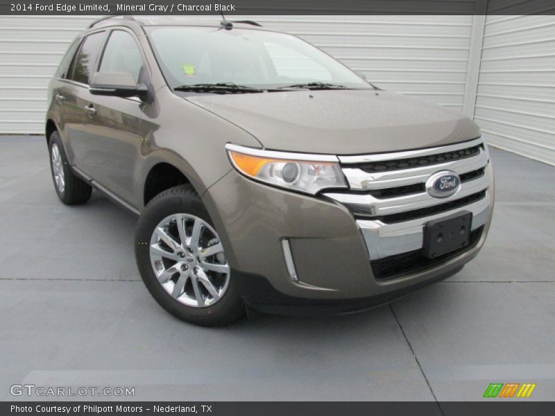 Mineral Gray / Charcoal Black 2014 Ford Edge Limited