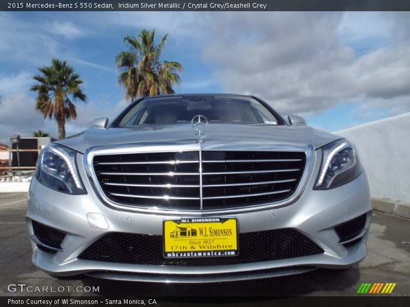 Iridium Silver Metallic / Crystal Grey/Seashell Grey 2015 Mercedes-Benz S 550 Sedan