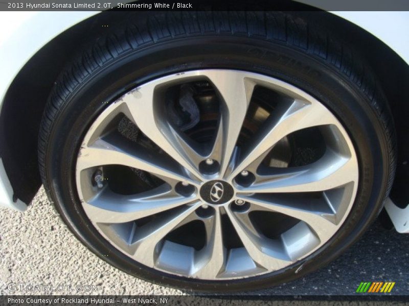 Shimmering White / Black 2013 Hyundai Sonata Limited 2.0T