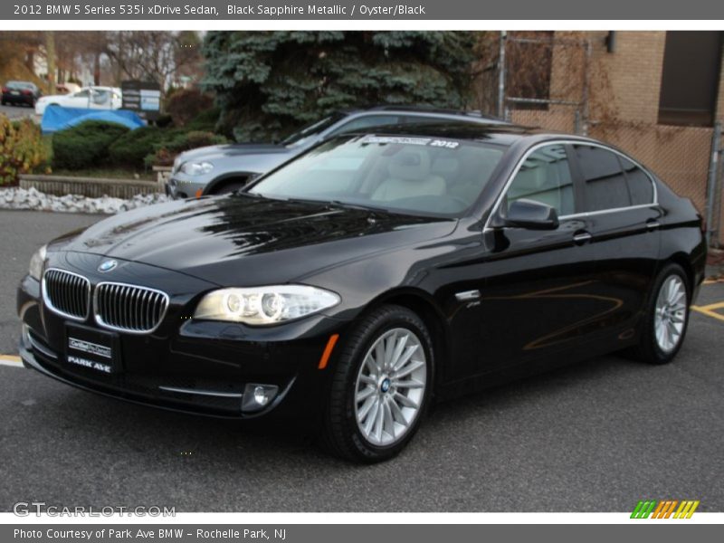 Black Sapphire Metallic / Oyster/Black 2012 BMW 5 Series 535i xDrive Sedan