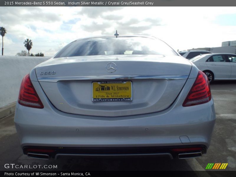 Iridium Silver Metallic / Crystal Grey/Seashell Grey 2015 Mercedes-Benz S 550 Sedan