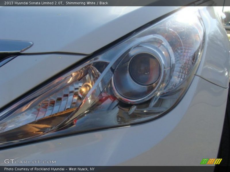 Shimmering White / Black 2013 Hyundai Sonata Limited 2.0T