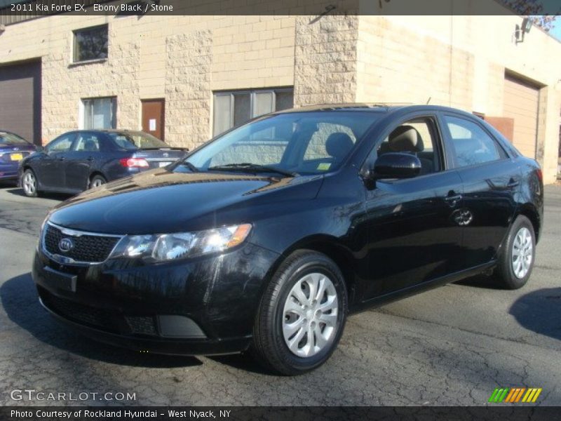 Ebony Black / Stone 2011 Kia Forte EX
