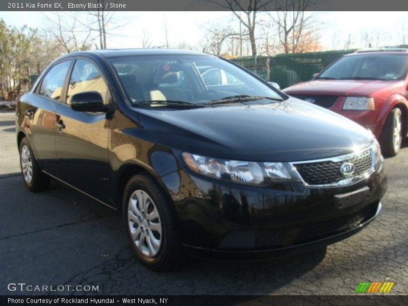 Ebony Black / Stone 2011 Kia Forte EX