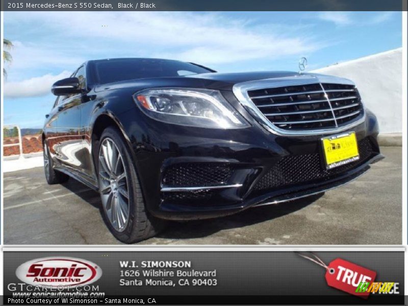 Black / Black 2015 Mercedes-Benz S 550 Sedan