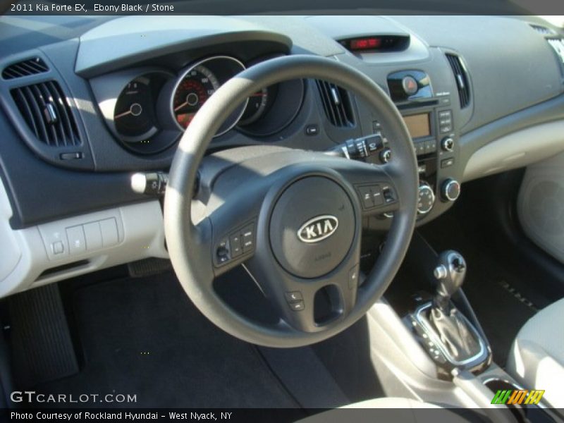 Ebony Black / Stone 2011 Kia Forte EX