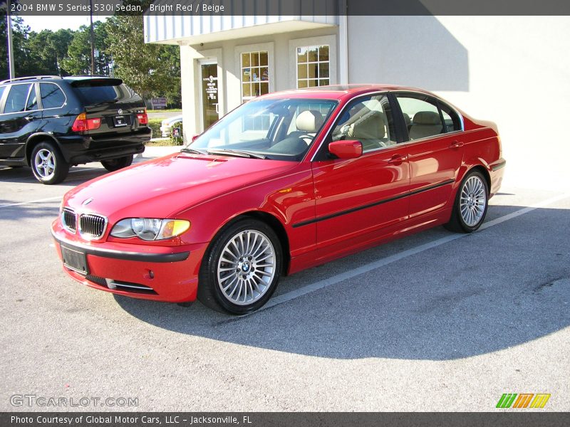 Bright Red / Beige 2004 BMW 5 Series 530i Sedan